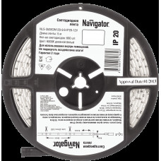 Светодиодная лента Navigator 71 764 NLS-3528СW120-9.6-IP20-12V R5