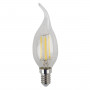 Лампа светодиодная филаментная ЭРА E14 5W 2700K прозрачная F-LED BXS-5W-827-E14 Б0043436