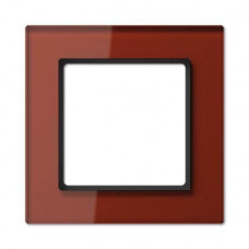 Рамка 1-постовая Jung A creation стекло красный оксид AC581GLRT