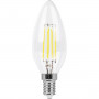 Лампа светодиодная филаментная диммируемая Feron E14 5W 2700K прозрачная LB-68 25651