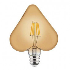 Лампа светодиодная Horoz Electric Rustic Heart-6 E27 6Вт 2200K HRZ00002375