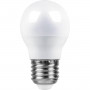 Лампа светодиодная Feron E27 7W 4000K Шар Матовая LB-95 25482